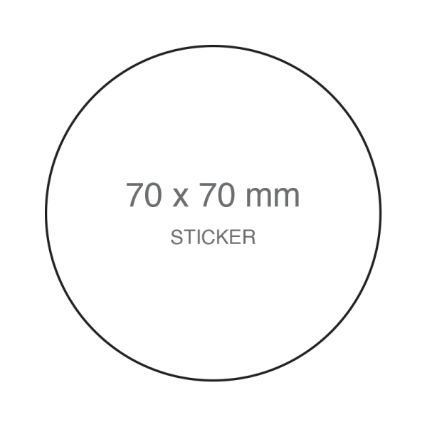 70 x 70 mm Round Labels