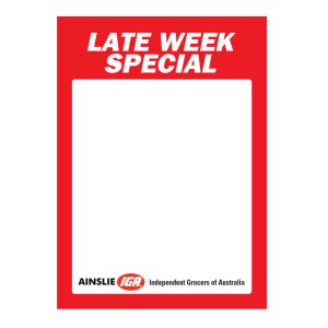 Late Week Specials