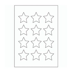 921 - Star Label Size 50mm x 50mm