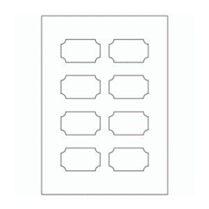 920 - Ticket Shape Label Size 65mm x 38mm