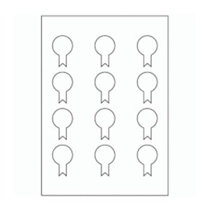 923 - Award Ribbon Label Size 33mm x 51mm