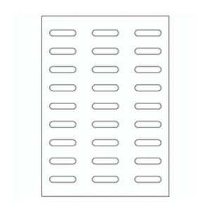 924 - Rounded Rectangle Label Size 43mm x 10mm