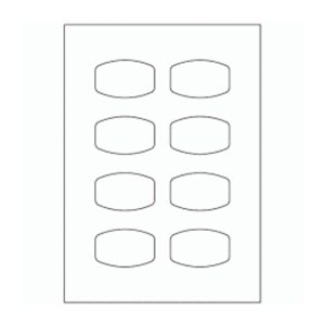 927 - Rounded Rectangle Label Size 63mm x 40mm