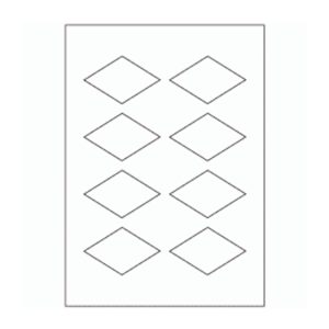 928 - Diamond Label Size 80mm x 50mm