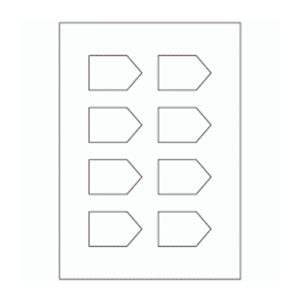 930 - Direction Arrow Label Size 61mm x 40mm