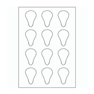 931 - Light Bulb Label Size 40mm x 60mm