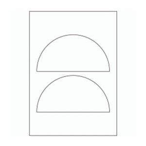 939 - Semi-Circle Label Size 175mm x 87.5mm