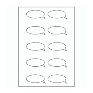 925 - Speech Bubble Label Size 70mm x 32mm
