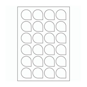 945 - Teardrop Label Size 40.7mm x 40.7mm