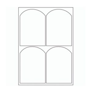 498 - Dome Label Size 98mm x 140mm