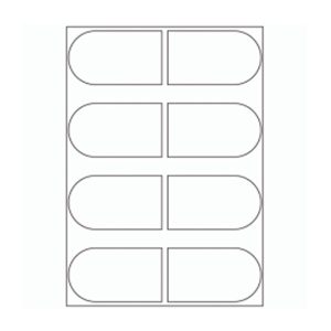 962 - Dome Label Size 100mm x 57mm