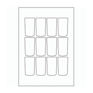 965 - Dome Label Size 70mm x 38mm