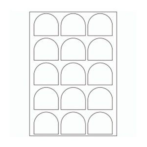 970 - Dome Label Size 59mm x 53mm